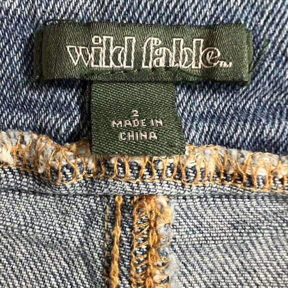 Wild fable Jean shorts highest rise A-line light denim size 2 - Picture 10 of 15